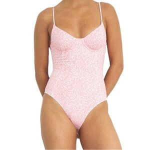 Onia Womens Chelsea Coral Floral One-Piece Swimsuit NWT Size M